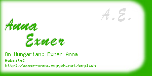 anna exner business card